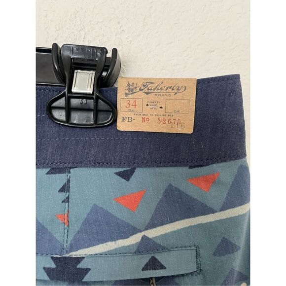 Faherty Good Feather 7-inch Boardshort - Six Rivers Turquoise NEW NWT - Picture 4 of 5